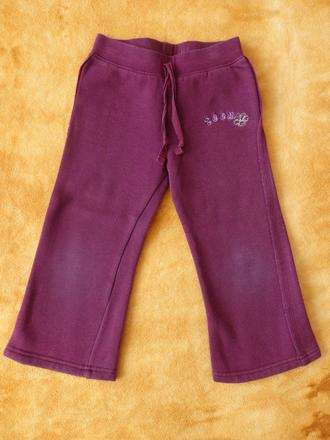 Flísem zateplené tepláky s kytičkami, wolf,98