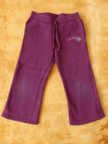 Flísem zateplené tepláky s kytičkami, wolf,98