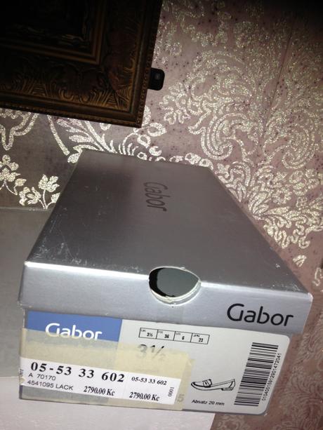 Červené lakované mokasíny vel. 36 gabor vel. 3,5, gabor,36