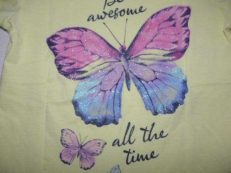 Žluté dívčí tričko s motýly zn. dopodopo vel.128, dopodopo,128