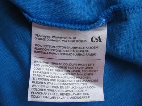 Modré bavlněné tričko, c&a,m