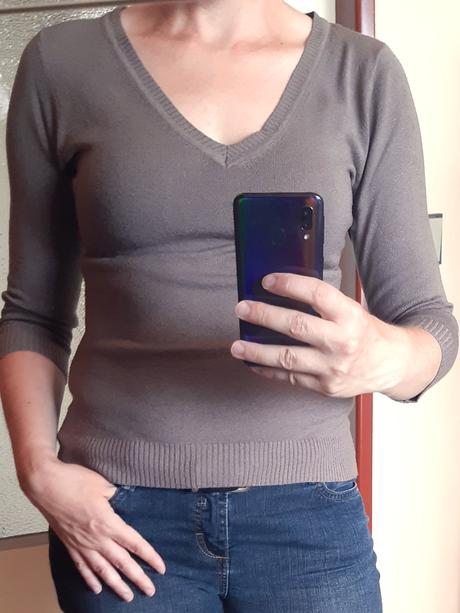 Hnědý svetřík, h&m,s