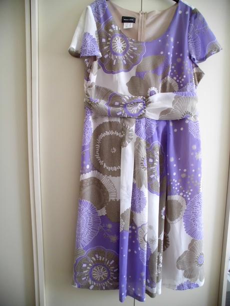Fialovo-béžové šaty, l