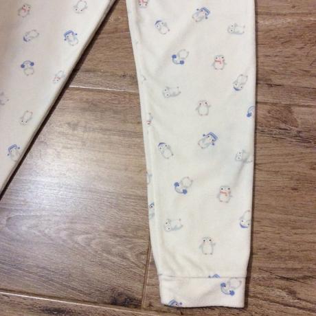 Heboučké domácí kalhoty/tepláky s tučňáky, nutmeg,134