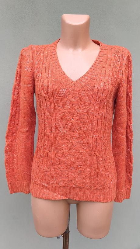 Světle cihlový svetr x-mail - vel.s/36/38, s