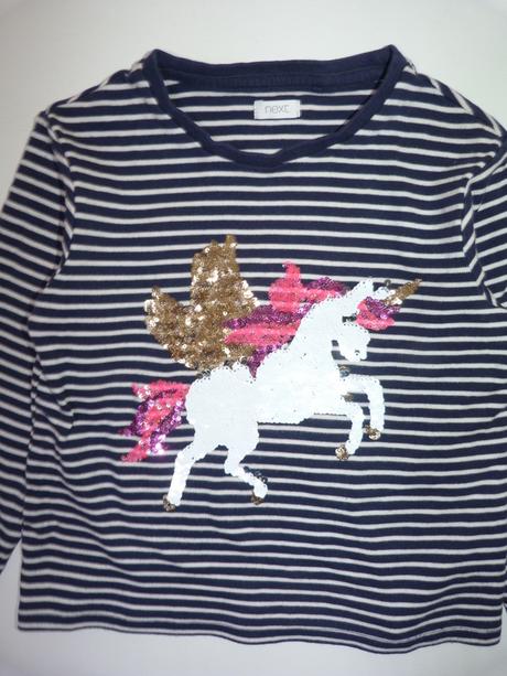 Bavlněné tričko s jednorožcem vel. 128, next,128