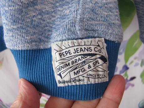 Chlapecká modrá mikina, střik pepe jeans, pepe jeans,152