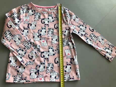 Bavlna triko kočičky srdíčka růžová 5 let ff holka, f&f,110