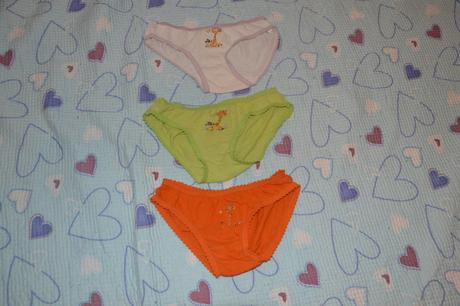 3x bavlněné kalhotky s žirafkami, 116