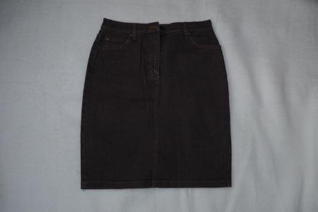 Hneda dzinova sukne, bonprix,40