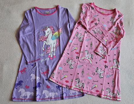 2x dívčí noční košilka unicorn jednorožci,128 kugo, kugo,128