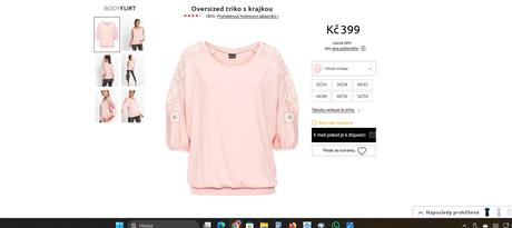 Tričko s krajkou, bonprix,36