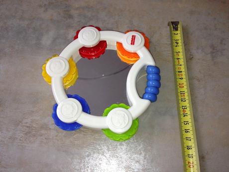 Fisher price  tamburina zrcadlo barvy zvířata 3m+, 