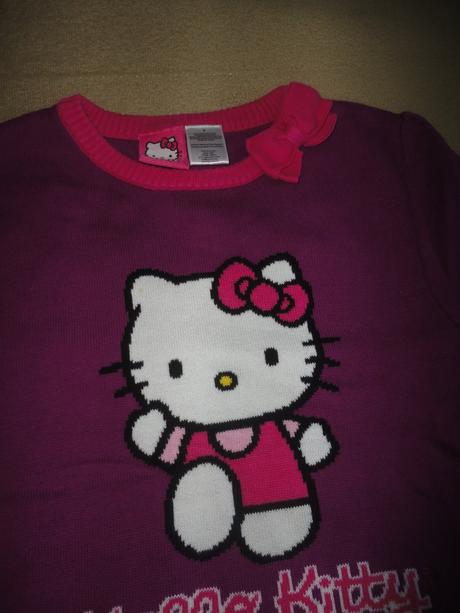 Krásný svetřík hello kitty, vel. 7 let, 122
