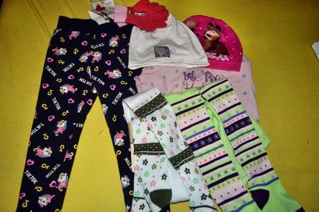 8ks dívčí set v.110-otep.legíny,punčocháče,rukavic, 104–116