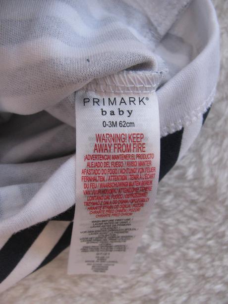 Modro bílé kojenecké body 0-3 měs., primark,62