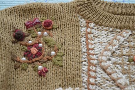 Zimní svetr s perličkami, l