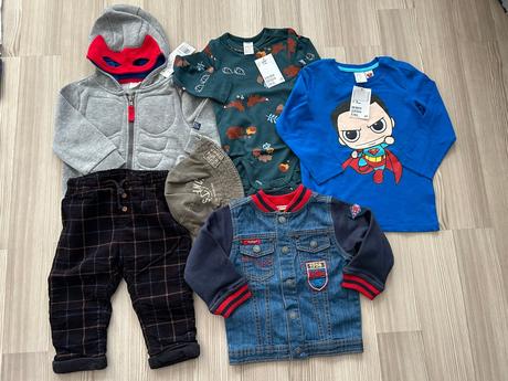 Oblečení pro chlapečka h&m, + balík v. 86 nové, 86–98