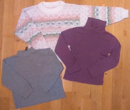 2x triko + svetřík, 104