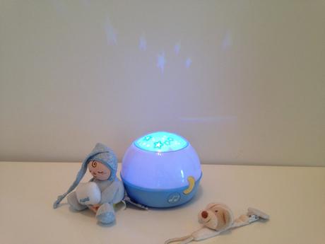 Chicco lampička hrající noční obloha+clip nattou ,