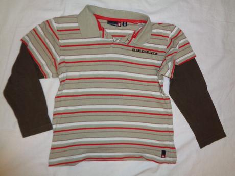 Luxusní pruhované tričko s límečkem - quiksilver, quiksilver,128