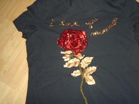 Tričko flitry růže vel 158-s, s