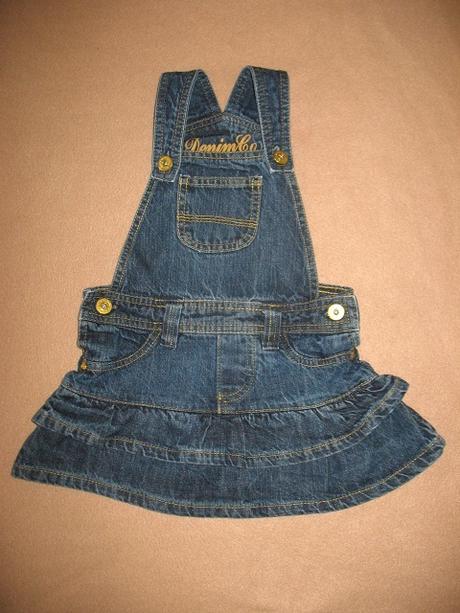Riflová sukýnka s laclem, šatovka, denim co,92