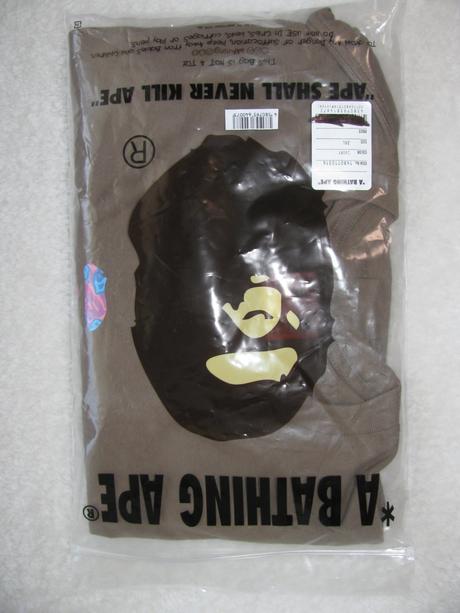 Pánské bavlněné hnědé tričko a bathing ape, xxl