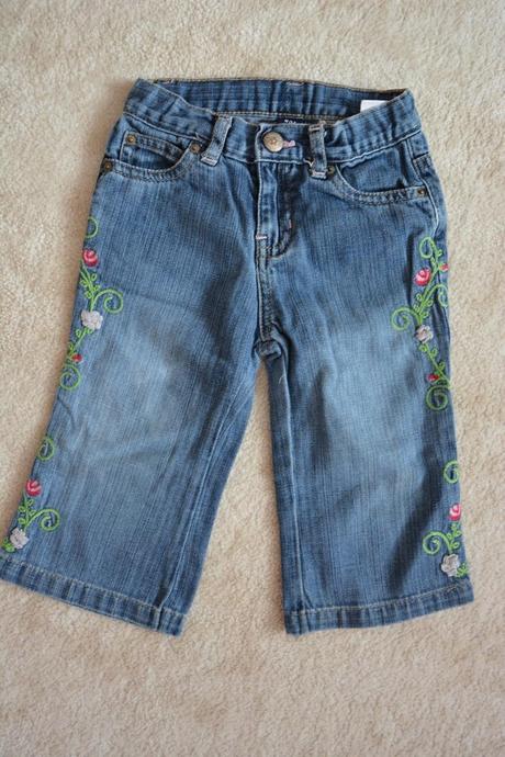 Bílé kalhoty s žirafou a rifle s kytičkama, gap,80