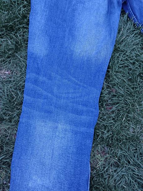Těhotenské trhané/drbané rifleh&m slimboyfriend 38, h&m,38