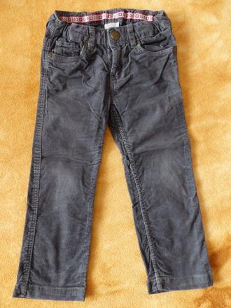Šedé manžestráčky, h&m,98