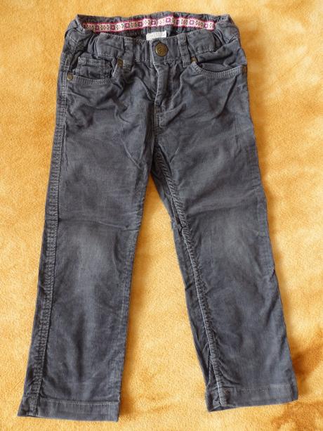 Šedé manžestráčky, h&m,98