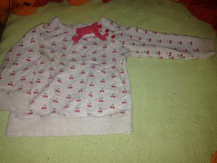 Dívčí mikina s třešínkami, next,86