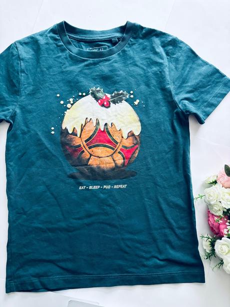 Triko vánoční petrolej.barvy - v.7 let zn. next, 122