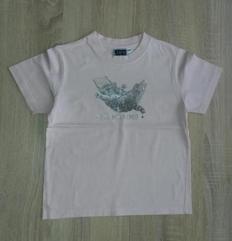 Bavlněné tričko s kočičkou vel. 116, 116