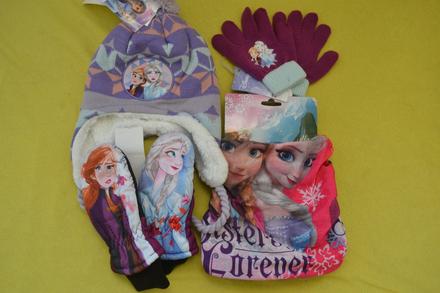 Zimní set frozen,čepice,nákrčník,2xrukavice, disney,110