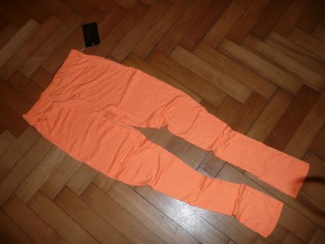 Neonové leginy vel s/m oranžová, m / s