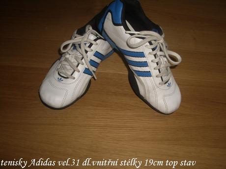 Tenisky adidas vel.31 stélka 19cm top stav., adidas,31