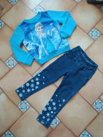 Kalhoty + mikina frozen, disney,98