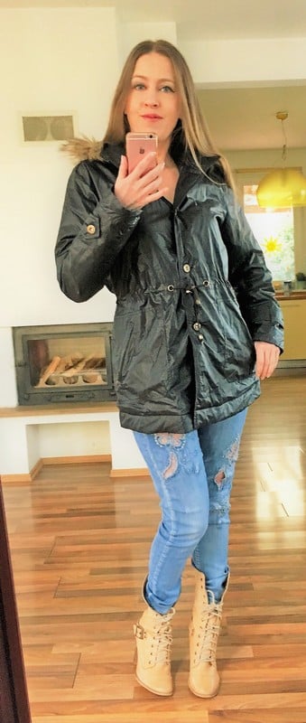 Nová vyteplená šustka s kožešinkou, vel l/xl,, l