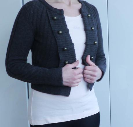 Svetrik kratky hnedy h&m vel.xs, h&m,xs