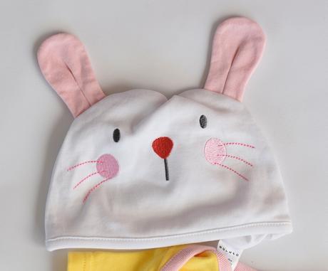 Letní overal + čepička vel. 3 - 6 m, nutmeg,68
