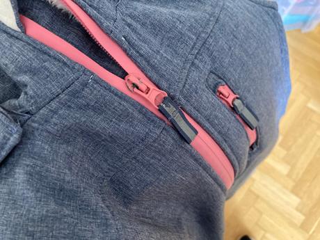 Softshellová bunda s kožíškem na jaro/podzim, tchibo,146