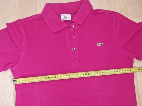 Tričko s límečkem růžové lacoste, lacoste,38