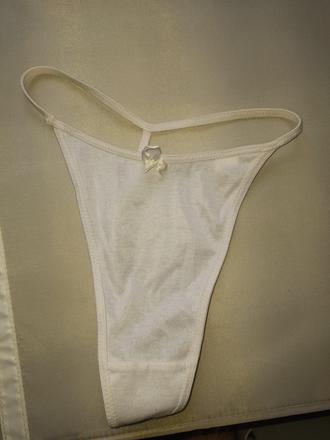 Tanga, bílé kalhotky m, m