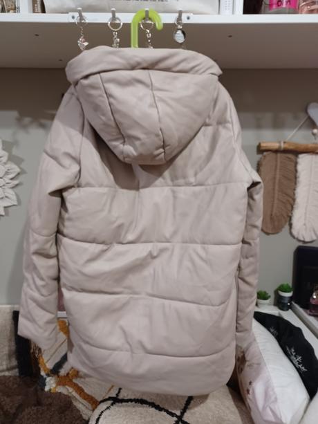 Béžová koženková bunda mohito xxs-s, xs