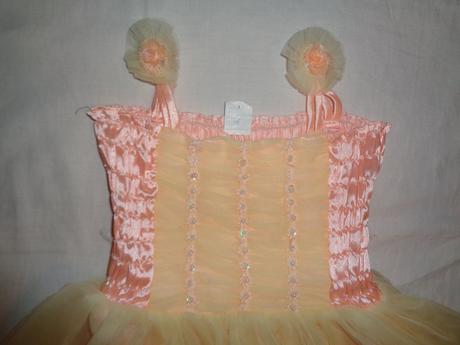 Krásné lososové společenské šaty 104/110, 104