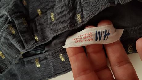 Dětské šedé se zlatým vzorem kalhoty/džegíny h&m, h&m,116