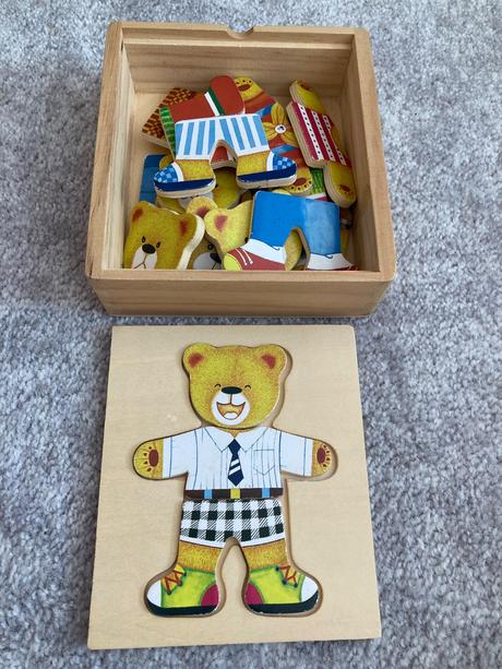 Dřevěná skládačka medvídek, 