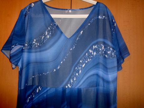 Krásné modré letní šaty, 4xl